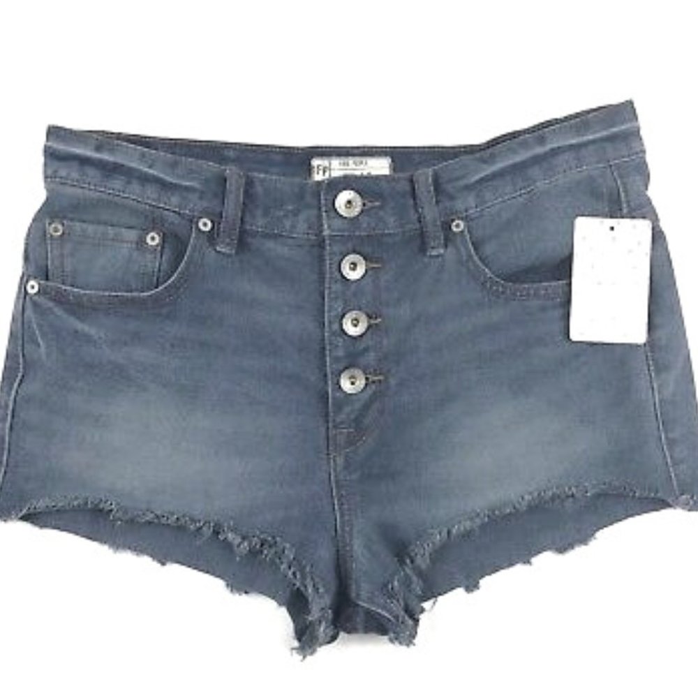 Free People Button-up Fly Denim Shorts    size 29